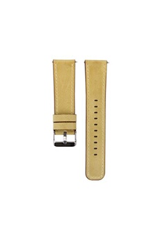 bracelets connectés generique bracelet en cuir simple pour fitbit versa / versa2 / lite - jaune