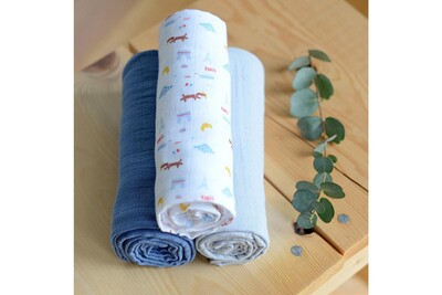 Trousse De Toilette Bebe Beaba Lot De 3 Langes En Coton Paris Bleu Darty Trousse De Toilette Bebe Beaba Lot De 3 Langes En Coton Paris Bleu Darty