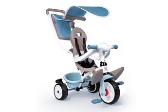 Véhicule à pédale Smoby Tricycle enfant baby balade plus bleu - smoby