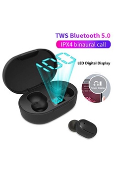 TWS Ecouteur Sans Fil Pour Redmi Airdots Ecouteurs LED Affichage Bluetooth V5.0 Casques Avec Micro Pour IPhone Huawei Samsung PK A6S