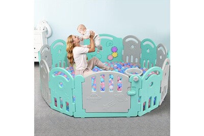 Parc Bebe Costway Parc Bebe En Plastique Avec 14 Panneaux Avec Porte Serrure Pour Enfant 6 36 Mois Gris Et Vert Darty Parc Bebe Costway Parc Bebe En Plastique Avec 14 Panneaux Avec Porte Serrure Pour Enfant 6 36 Mois Gris Et Vert Darty