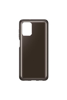 Coque et étui téléphone mobile Samsung Coque pour Galaxy A12 Silicone Souple Fine Légère Original Clear Cover Noir