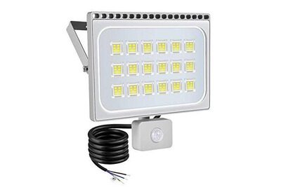 PROJECTEUR LED exterieur BLANC PUR avec ou sans detecteur 10  30 50 100 200 WATT 