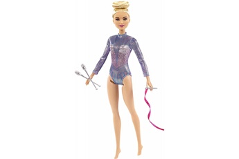 Poupée Mattel Barbie gymnastique en justaucorps et accessoires