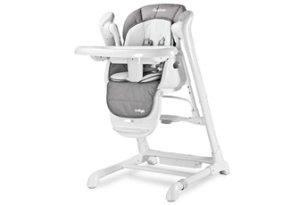 Coussin chaise haute Caretero Indigo chaise haute balancelle bébé musicale 2en1 motorisée gris