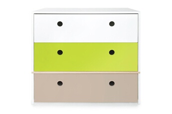 Commode et table à langer Wookids Commode colorflex white-lime-w grey
