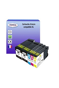 Cartouche d'encre T3AZUR 5 Cartouches compatibles avec Canon PGI1500XL (1Bk/1C/1M/1Y) -