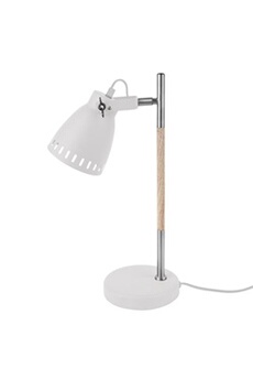 lampe de bureau present time - lampe de table mingle wood - blanc -