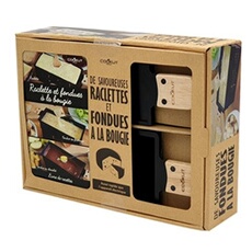 - Coffret cadeau Raclette et Fondue - Noir -