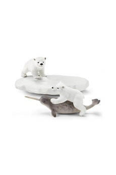 Figurine de collection Schleich Schleich 42531 - wild life glissade en folie des ours polaires