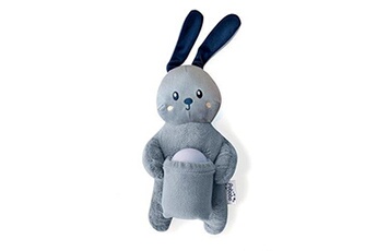 Veilleuse Pabobo - Kid Sleep Pabobo - peluche lapin + veilleuse nomade - coffret cadeau - led à lumière douce pour bébé et enfants - rechargeable - bleu