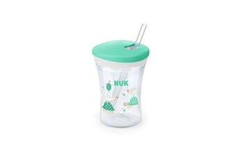 Autre accessoire repas bébé Nuk Action cup - paille silicone - mixte 12m+