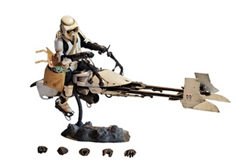 Figurine pour enfant Hot Toys Figurine hot toys tms017 - star wars - the mandalorian - scout trooper and speeder bike
