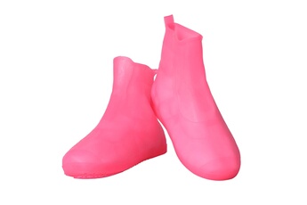 Accessoires de déguisement GENERIQUE Couvre-chaussures anti-pluie résistant à l'usure et antidérapant avec silicone intégré rose