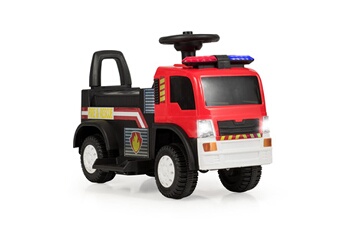Camion de pompier Costway Camion de pompiers electrique alimenté par une batterie de 6v pour garçon et fille de 3 à 6 ans