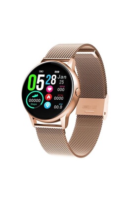 Montre Connectée Sport Femmes,Smartwatch Rappel Physiologique Fréquence  Cardiaque IP68 Pour iPhone Samsung Huawei - Or Rose