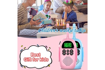 Jouets éducatifs GENERIQUE Talkies-walkies pour enfants cadeau jouet 3 km longue portée avec lampe de poche recharge usb multicolore