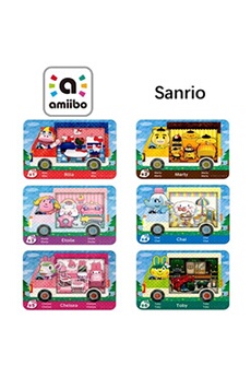 Paquet de 6 Cartes Animal Crossing Sanrio Welcome Amiibo