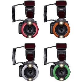 Flash Annulaire LED Macro Portable Avec 48 LED - 8 Adaptateurs Et 4 Filtres Pour Appareils Photo Reflex
