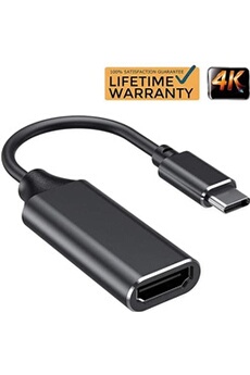 Cable Adaptateur Usb Type-C Vers HDMI 4K 30Hz Femelle Câble vidéo Convertisseur