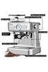 Giantex machine à café automatique avec broyeur à grains-1350W- 30 niveaux de poudre de café réglables température réglable + -4 ℃ photo 3
