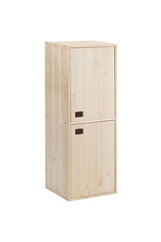 armoire de bureau astigarraga - armoire en pin brut 2 portes 4 tablettes dinamic