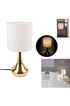 The Home Deco Factory - Lampe touch en métal doré 32.5 cm blanc photo 2