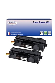 2 Toners compatibles avec HP Laserjet Pro 400 M401 remplace HP CF280X (80X) - 6 500p -