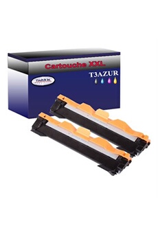 Toner T3AZUR Lot de 2 Toners compatibles Brother DCP-1510, DCP-1512, TN1050 - 1 000 pages - Noir