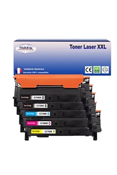 Toner T3AZUR 5 Toners Lasers compatibles pour imprimante Samsung XPress C480W, CLT404s - (Noire et Couleurs)