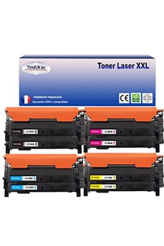 Toner T3AZUR 8 Toners Lasers compatibles pour imprimante Samsung XPress C480W, CLT404s - (Noire et Couleurs)