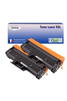 Toner T3AZUR Lot de 2 Toners Laser compatibles pour Samsung Xpress M2070FW, M2070W, MLT-D111L, MLT-D111S - 1800 pages -