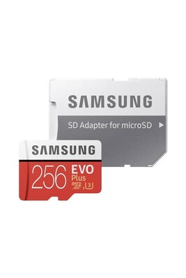 Carte mémoire SD Samsung EVO Plus MB-MC256HA - Carte mémoire flash (adaptateur microSDXC vers SD inclus(e)) - 256 Go - UHS-I U3 / Class10 - microSDXC UHS-I