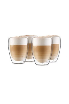 Tasse et Mugs KLARSTEIN Lot de 4 verres á latte macchiato double paroi - Glaswerk Jesolo - Verre borosilicate