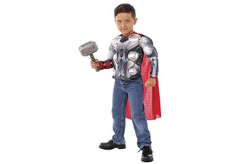 Déguisement enfant Rubies Costume Co Avengers rubie's 34104 déguisement de thor pour enfant, poitrine musculaire et marteau, pour enfant de 5 à 7 ans