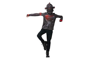 Déguisement enfant Rubies Costume Co Rubies déguisement top + masque officiel fortnite black knight, enfants unisexes, i-300193xl noir, small, height 140 cm