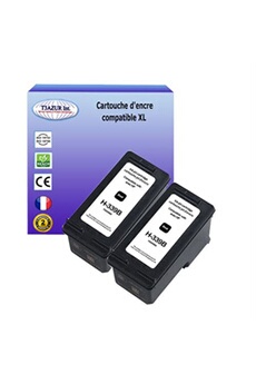 Cartouche d'encre T3AZUR Lot de 2 Cartouches compatibles type pour imprimante HP PhotoSmart 2608, 2613, 2700 (339) Noire 25ml