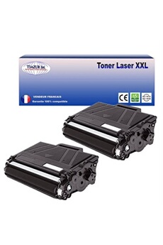 Toner T3AZUR 2 Toners compatibles avec Brother TN3480 pour Brother HL-L5000D, L5100DN, L5100DNT, L5100DNTT, L5200DW, L5200DWT, L6250DN - 8 000 pages -