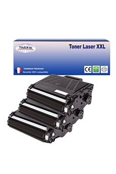 Toner T3AZUR 3 Toners compatibles avec Brother TN3480 pour Brother HL-L5000D, L5100DN, L5100DNT, L5100DNTT, L5200DW, L5200DWT, L6250DN - 8 000 pages -