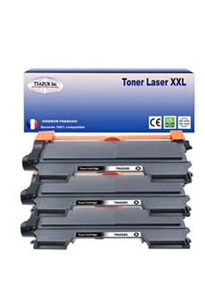 Toner T3AZUR 3 Toners compatibles avec Brother TN2220, TN2010 pour Brother Fax 2840, Fax 2845, Fax 2940 - 2600 pages -