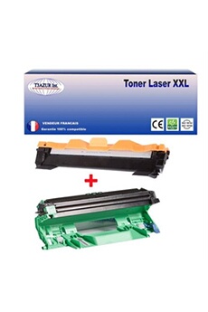 Toner T3AZUR Kit Tambour+Toner compatible avec Brother TN1050, DR1050 pour Brother MFC1810, MFC1910, MFC1910W -