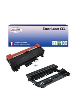 Toner T3AZUR Kit Tambour+Toner compatibles avec Brother TN2420, DR2400 pour Brother MFC-L2712DN, L2712DW, L2710DN, L2710DW, L2713DW, L2715DW - 3 000 pages -