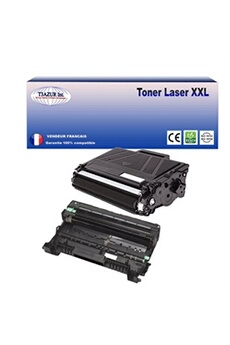Toner T3AZUR Tambour+Toner compatibles avec Brother TN3480 DR3400 pour Brother HL-L5000D L5100DN L5100DNT L5100DNTT L5200DW L5200DWT, L6250DN -