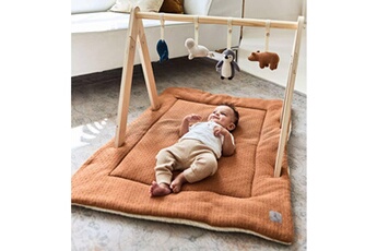 Tapis d'éveil Jollein Couverture pour parc d'enfant bliss knit 80x100 cm caramel