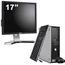 Ordinateur Dell Optiplex 760 Desktop + Ecran 17'' - Gris - Intel Core Duo E5200 / 2.5 GHz - RAM 2 Go - HDD 500 Go - DVD - Gigabit Ethernet - Windows