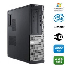 PC DELL Optiplex 3010 DT Intel G640 2.8Ghz 4Go 2To Graveur WIFI HDMI Win 7 Pro