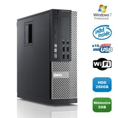 PC DELL Optiplex 790 SFF Intel Pentium G840 2.8Ghz 2Go DDR3 250Go WIFI Win 7 Pro