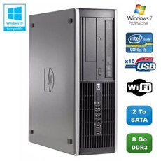 Pc hp compaq elite 8100 sff intel core i5 650 3.2ghz 8go 2to graveur wifi w7