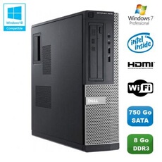 Pc dell optiplex 3010 dt intel g640 2.8ghz 8go 750go graveur wifi hdmi win 7 pro