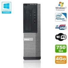 Pc optiplex 390 dt g630 2.7ghz 4go 750go graveur dvd wifi hdmi win 7 pro